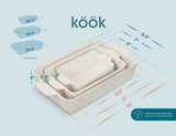 Kook Ceramic Baking Dishes Set of 3