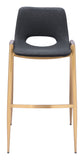Desi Barstool (Set of 2) Black & Gold