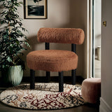 Ambre - Vegan Shearling Fabric Upholstered Accent Chair