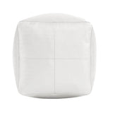 Square Pouf Luxe Mercury