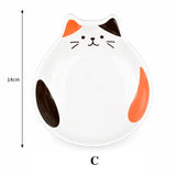 Cute Cat Face Ceramic Snack Bowl Japanese Style