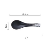 Japanese Ceramic Soup Spoon Tableware Kitchen Spoon