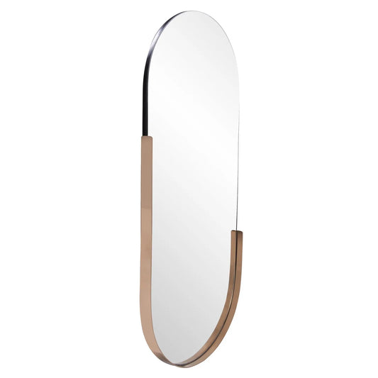 Dante Stainless Steel Rose Gold Capsule Mirror