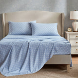 Vintage-Floral Inspired Comforter Set, Beige/Blue