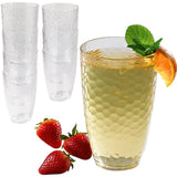 23oz Hammered Clear Acrylic Cups Set of 8