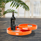 Saint Tropez Round Tray Set of 2 - Orange