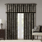 Wholesale Paisley Jacquard Window Panel Pair (2), Black