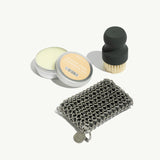 MADE IN Carbon Steel/Cast Iron Cleaning Set