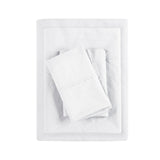 Brushed Cotton Bed Sheets Set, Full/Queen/King Sheet, White