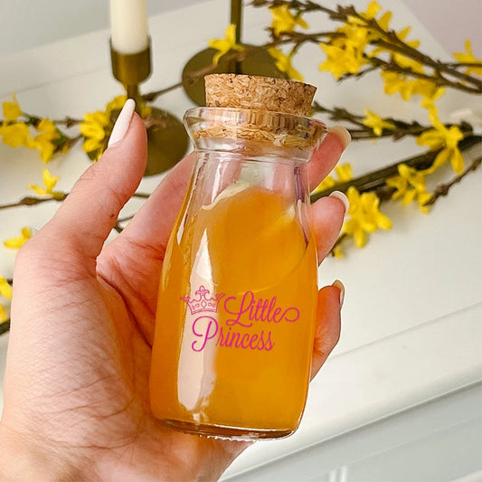 3.8 oz. Vintage Milk Bottle Favor Jar - Little Princess (Set of 18)
