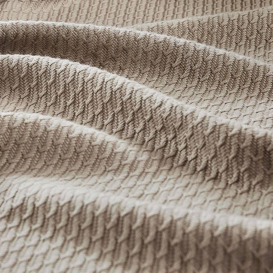 All-Season Egyptian Cotton Woven Bedding Blanket, Khaki
