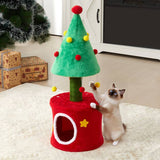 Christmas Cat Tree Tower For Indoor Cat with Scratching Post