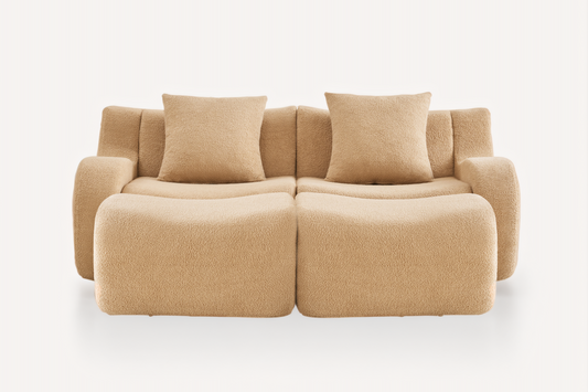 ROMA 82.7" Loveseat with 2 Ottomans