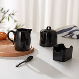 Kook Ceramic Sugar Bowl & Creamer Set, White