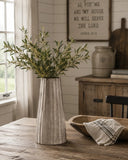 Silver Chiseled Metal Vase