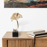 Gifu Golden Ginkgo Leaf Sculpture- Short