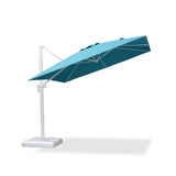 PURPLE LEAF Morden White Outdoor Umbrella Premium Aluminum Patio Cantilever Pool Sun Umbrellas