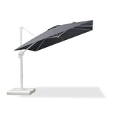 PURPLE LEAF Morden White Outdoor Umbrella Premium Aluminum Patio Cantilever Pool Sun Umbrellas