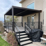 PURPLE LEAF Athena Louvered Pergola Outdoor Aluminum Pergola with Adjustable Roof for Deck Backyard Garden Hardtop Gazebo