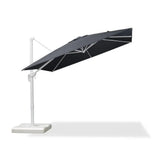 PURPLE LEAF Morden White Outdoor Umbrella Premium Aluminum Patio Cantilever Pool Sun Umbrellas