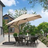 PURPLE LEAF Patio Outdoor Large Umbrella Square and Rectangular Cantilever Yard Sun Umbrellas