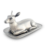 Pewter Doe Butter Dish