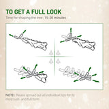 HOMCOM 6ft Pre-Lit Snow-Flocked Slim Douglas Fir Artificial Christmas Tree with Realistic Branches, 250 LED Lights and 462 Tips