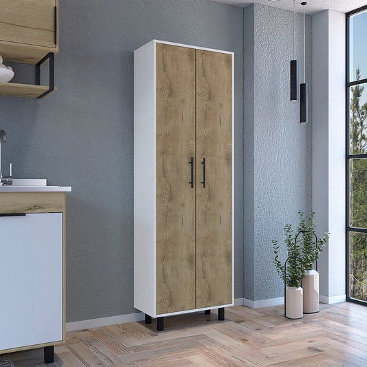 Napoles Multistorage Pantry Cabinet, 5 Interior Shelves, Metal Handle