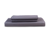 Grey Cotton Sateen Flat Sheet