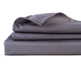Grey Cotton Sateen Flat Sheet
