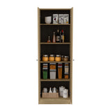 Tuhome Lambardi Tall Multistorage Cabinet with Double Door Design, Five Deep Interior Shelves, Freestanding Vertical Storage Solution for Kitchens, Laundry Rooms, Bedrooms or Utility Areas to Maximize Home Organization