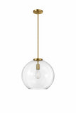 Gleam Pendant Lamp - Satin Brass and Clear Glass