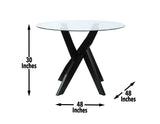 Amalie 5-Piece 48-inch Round Camel Dining Set (Table & 4 Side Chairs)