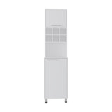 Attica 80" High Double Door Kitchen Pantry Cabinet with Six Spice Cubbies, Four Spacious Shelves, Large Storage Cabinets for Kitchen, Garage, Laundry Room or Home Organization