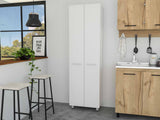 Baleare Pantry Cabinet, Five Interior Shelves, Four Legs