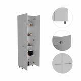 Baleare Pantry Cabinet, Five Interior Shelves, Four Legs