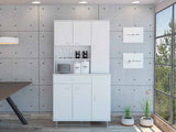 Della 90 Pantry Double Door Cabinet, Five Legs, One Drawer