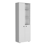 TUHOME Konik 67-Inch High Storage Cabinet Kitchen Pantry with Three Interior Doors, Three Exterior Shelves, Space-Saving Vertical Organization for Food, Utensils and Household Essentials, Modern Multi-Use Storage Unit
