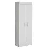 TUHOME Nepal Pantry Cabinet with Two-Door Vertical Storage, Five Spacious Interior Shelves, Easy-Access Handles, Space-Efficient Design for Organizing Groceries, Kitchenware and Everyday Essentials in Modern Kitchens