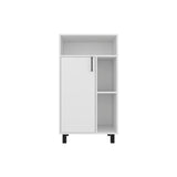 Bryce Base Cabinet, Compact Organizer with One Door, Multiple Open Shelves, and Top Display Space, Modern Freestanding Storage Cabinet for Books, Accessories, and Everyday Essentials, Ideal for Small Rooms