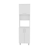 Bombona 80" High Double Cabinet Kitchen Pantry with Six Spacious Shelves, Appliance Storage Hutch, Pull-Up Gas Spring Door, Large Base Cabinet for Kitchen, Garage, Laundry or Home Organization