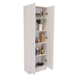 Lombardi Tall Cabinet with Five Drawers, Kitchen Pantry