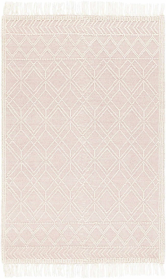 Ramsbury Soft Pink Wool Rug - Clearance