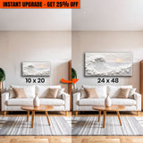 Upgrade Your 20x10 Inches 'Ocean Waves Abstract Wall Art' Canvas To 48x24 Inches