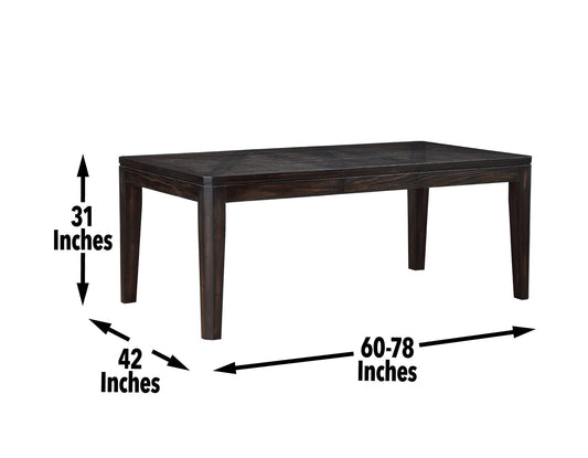 Ally 60-78 inch Dining Table w/18" Leaf