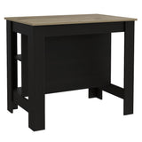 Tuhome Cala Kitchen Island with Spacious Tabletop, Three Open Storage Shelves, Four Sturdy Legs and Comfortable Meal Prep Workstation Design for Modern, Functional and Organized Everyday Culinary Spaces
