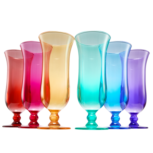 Unbreakable Color Hurricane Glasses | Set of 6, 14 oz