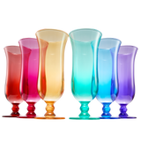 Unbreakable Color Hurricane Glasses | Set of 6, 14 oz