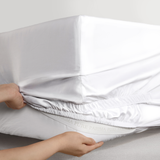 Silken Sateen TENCEL™ Adjustable Fitted Sheet White