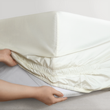Purefect Fit Adjustable Sateen Fitted Sheet Ivory